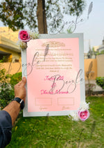 Load image into Gallery viewer, Customized Floral Nikah Certificate With Thumb &amp; Pink Attractive Print | FNC-004

