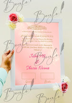 Load image into Gallery viewer, Customized Floral Nikah Certificate With Thumb &amp; Pink Attractive Print | FNC-004
