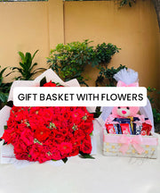 Gift Basket With Flowers