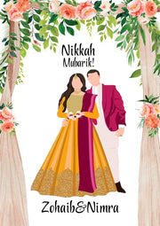 Customized Nikaah Mubarak Frame