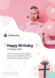 Customized Birthday Frame for Boy With Customized Photo | BFB-005