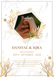 Printed Engagement Certificate With Attractive Design | PEC-004