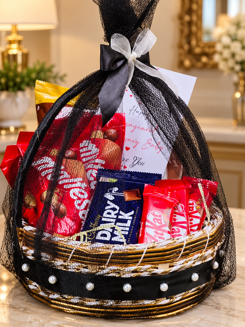 Personalized Engagement Anniversary Basket | GB-034