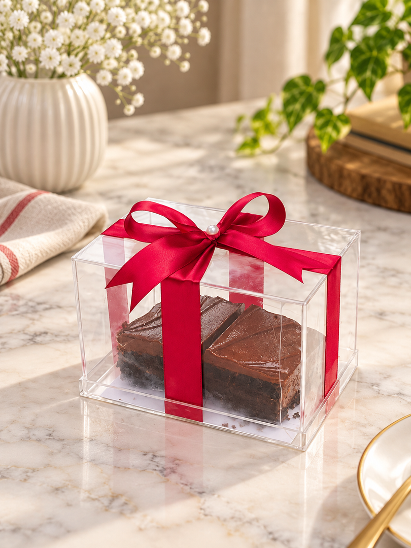 Brownie Gift Box with Ribbon Wrap | CB-002