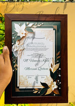 Load image into Gallery viewer, Nikah Certificate With Beautiful Leaves Design | NC-150
