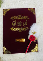 Load image into Gallery viewer, Maroon Majesty Nikah Booklet | DEL-160
