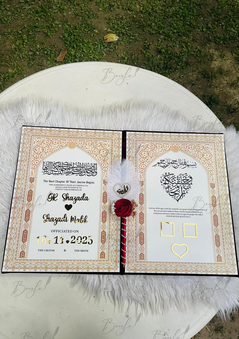 Maroon Majesty Nikah Booklet | DEL-160