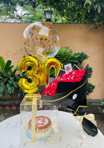 Load image into Gallery viewer, Confetti Balloon Birthday Box with Roses Bouquet | GDEL-158
