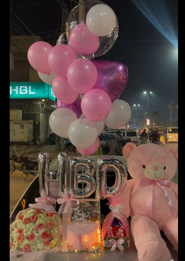 Pink Teddy Gift Combo | GDEL-285