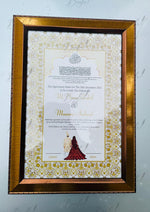 Load image into Gallery viewer, The Nikkah Certificate With Brown Frame &amp; Attractive Design | NC-179