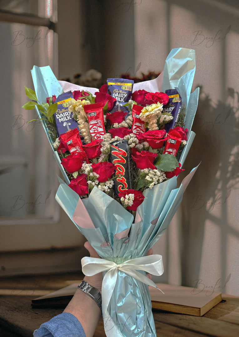 Red Rose & Chocolate Bouquet | BCG-099