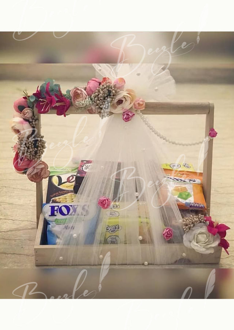 Floral Elegance Food Gift Basket | GB-062