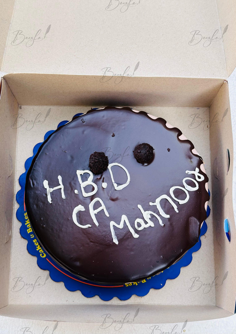 Rich Chocolate Cake with Custom Name | GC-065
