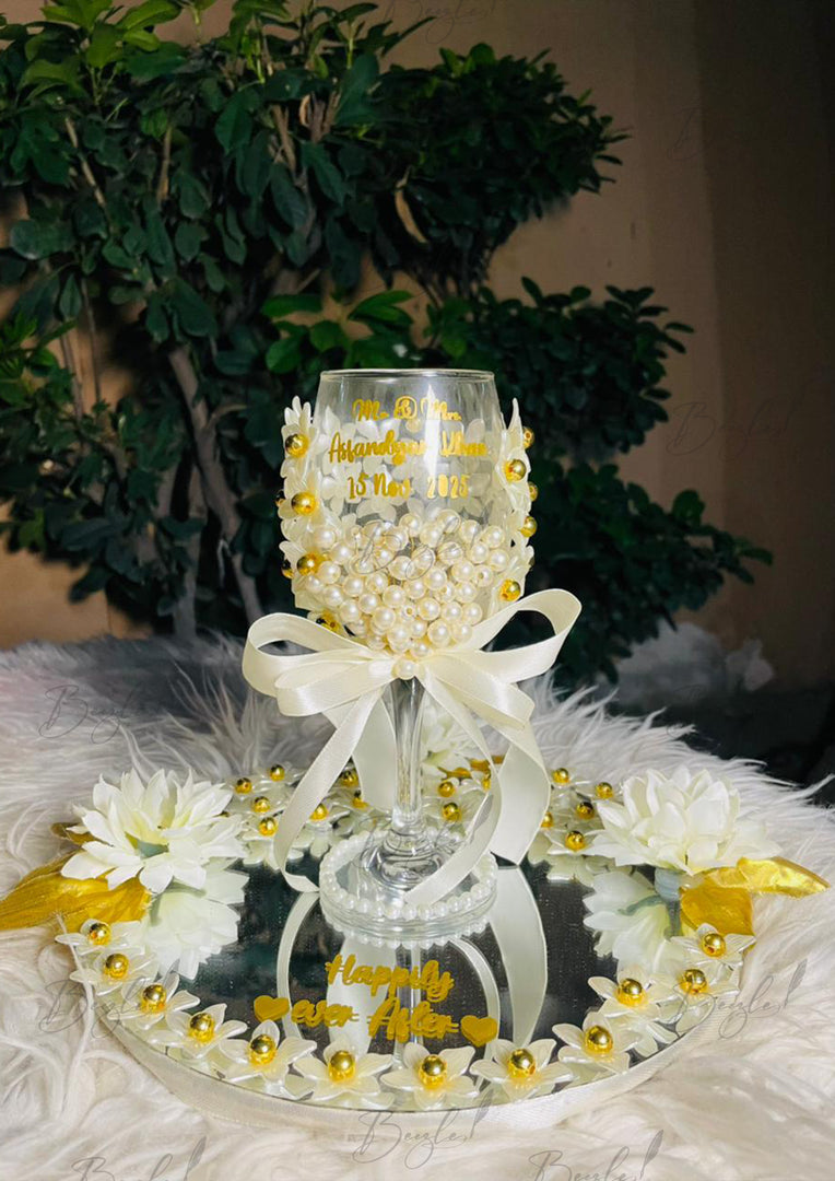 Forever Pearl Glass Mirror Set | DPG-012