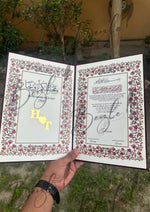 Load image into Gallery viewer, Nikkah Booklet With Beautiful Nikah Certificate | NB-008
