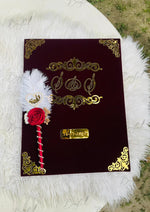 Load image into Gallery viewer, Maroon Majesty Nikah Booklet | DEL-160
