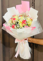 Load image into Gallery viewer, Mixed Rose Bouquet with Baby’s Breath | BCG-170
