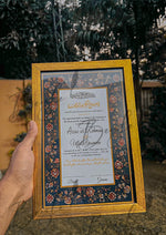 Load image into Gallery viewer, Floral Nikah Certificate With Black Attractive Print | NC-046
