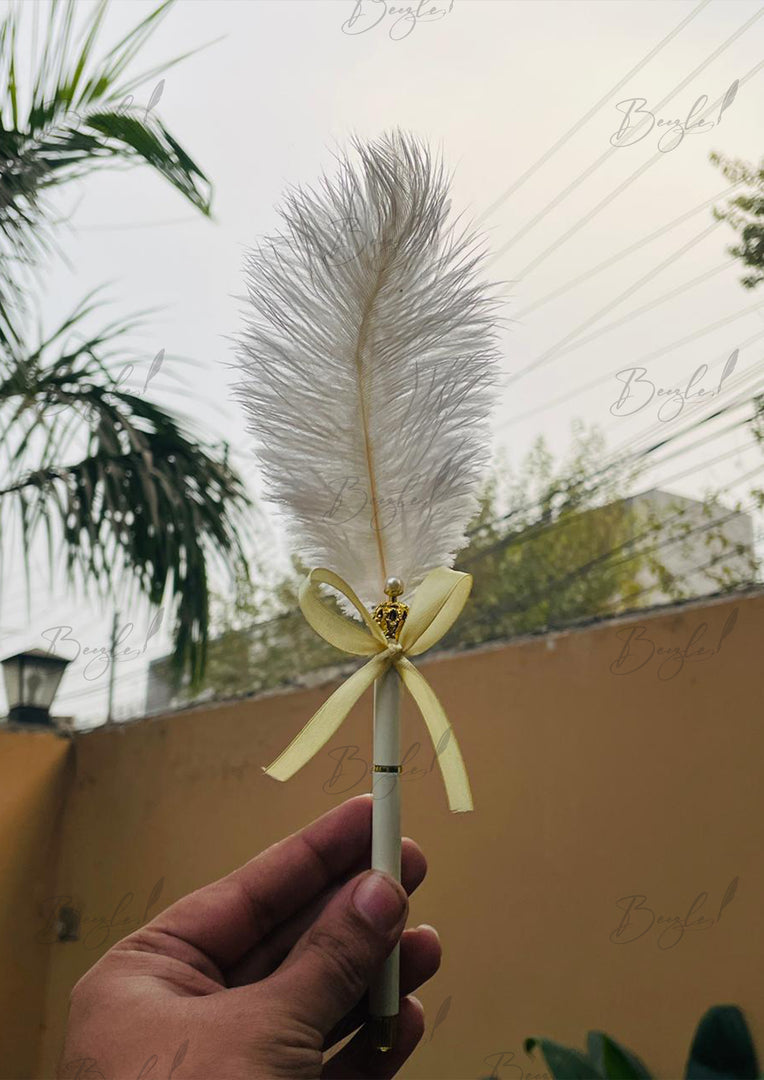 Nikah Ink Pen With Golden Knot & Feather | PEN-20