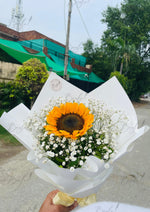 Load image into Gallery viewer, Sunflower &amp; Baby’s Breath Bouquet | BCG-163
