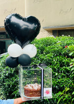 Load image into Gallery viewer, Black Balloon Cake Surprise Box | CB-001
