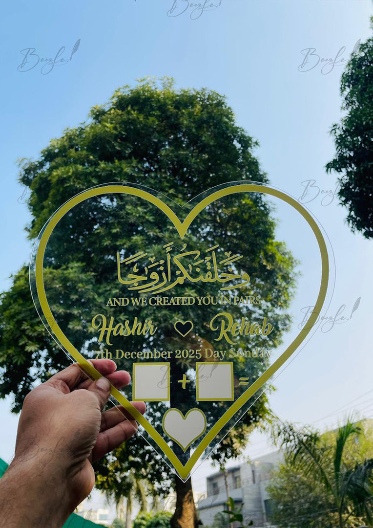 Heart Acrylic Thumb Board | NAF-025