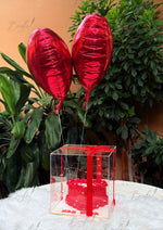 Load image into Gallery viewer, “Love You” Red Heart Cake in Acrylic Box | GC-070
