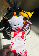 Load image into Gallery viewer, Black Teddy &amp; Chocolate Gift Basket | GB-135
