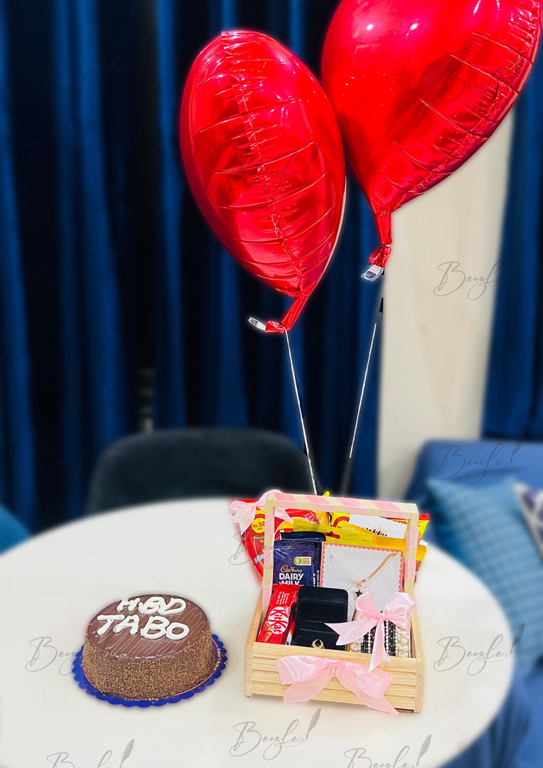 Romantic Surprise Set with Cake & Balloons | GDEL-143