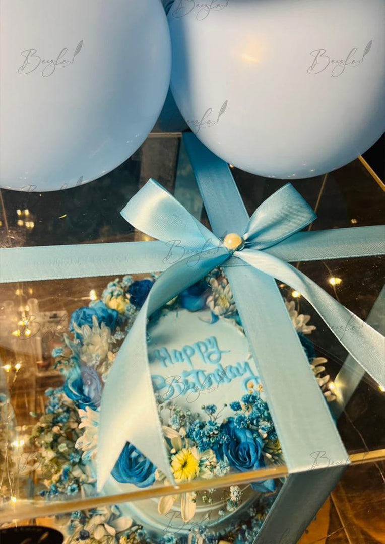Blue Birthday Cake Box | CB-026