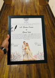 The Amazing Nikah Certificate With Stylish Signature Line | NC-146