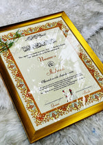 Load image into Gallery viewer, The Golden Luxury Nikah Certificate With Attractive Design | NC-161
