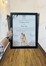 Load image into Gallery viewer, The Amazing Nikah Certificate With Stylish Signature Line | NC-146