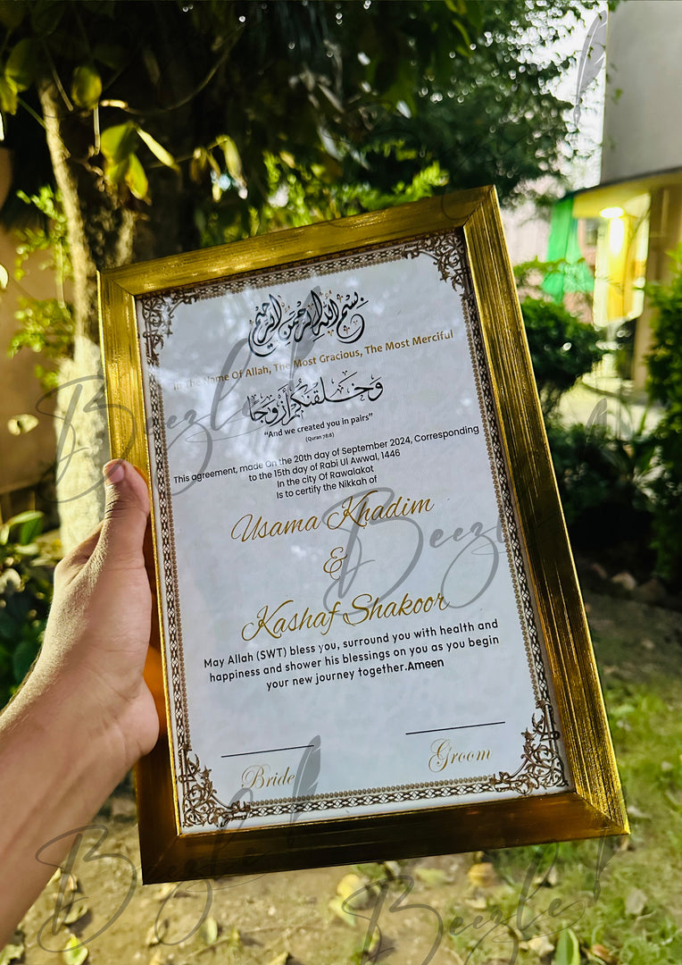 Luxury Nikah Certificate