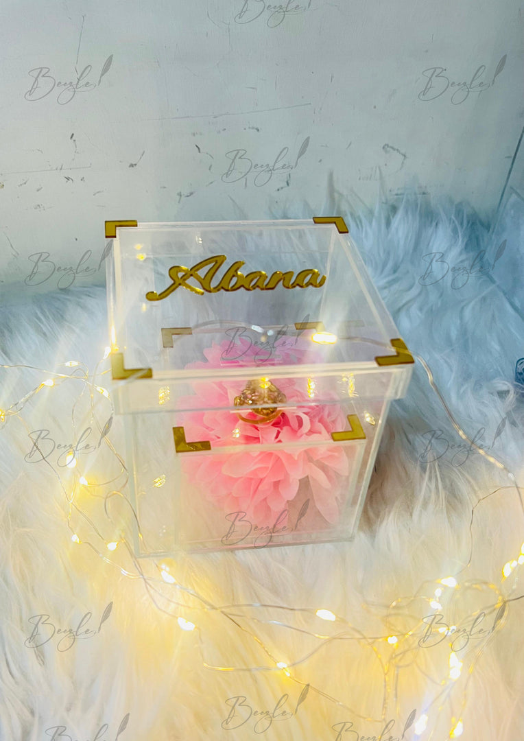 Personalized Acrylic Ring Box | GBO-022