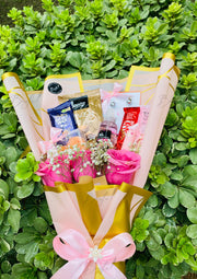 Pink Glow Snack & Care Bouquet | BCG-141