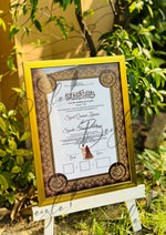 Load image into Gallery viewer, The Nikah Certificate Attractive Dark Maroon &amp; Golden Design | NC-152
