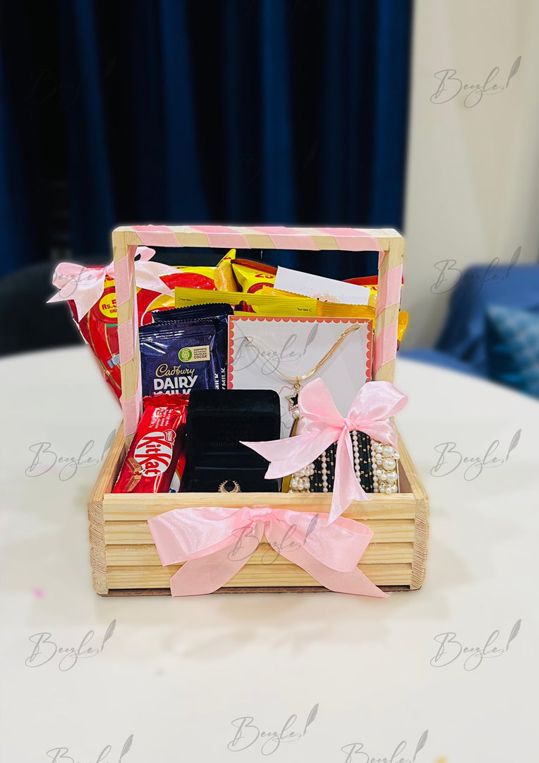 Jewellery and Chocolate Gift Basket | GB-174