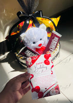 Load image into Gallery viewer, Black Teddy &amp; Chocolate Gift Basket | GB-135
