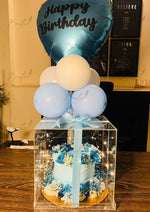 Load image into Gallery viewer, Blue Birthday Cake Box | CB-026