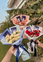 Load image into Gallery viewer, Trio Bloom &amp; Chocolate Mini Bouquets | BCG-132
