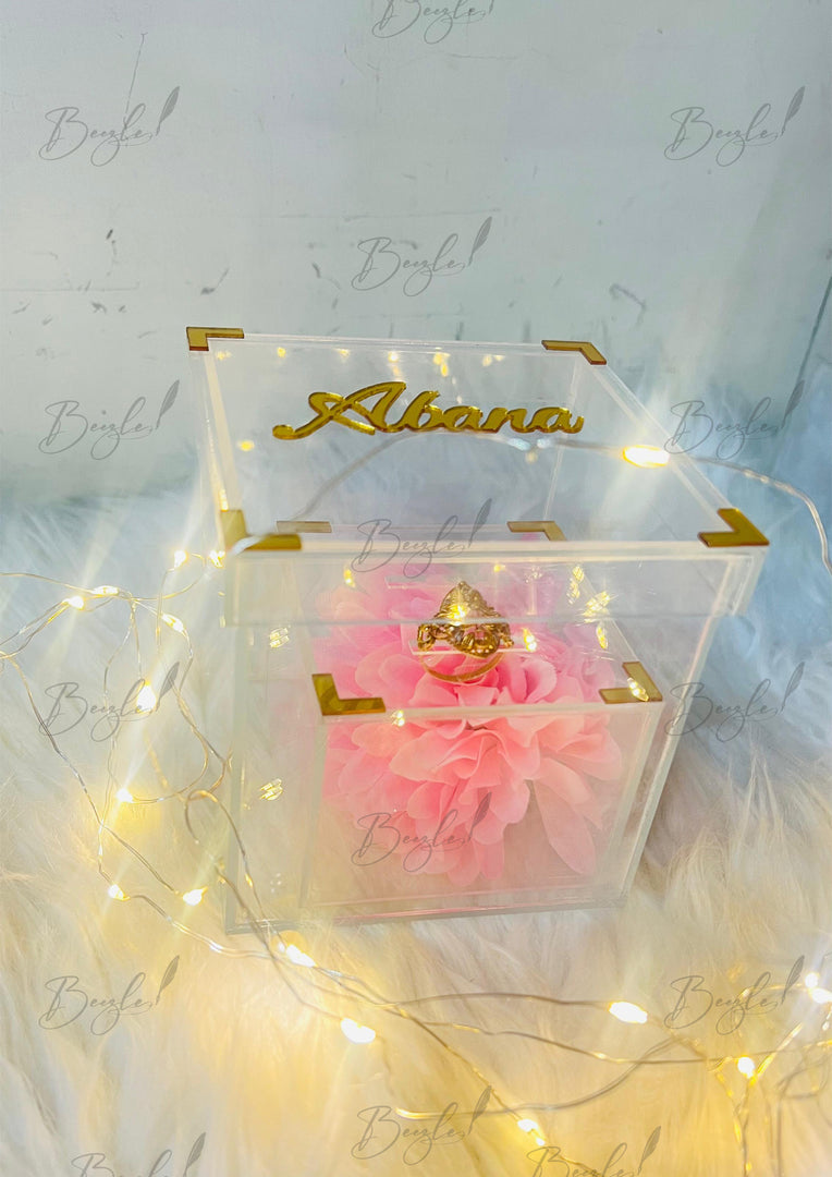 Personalized Acrylic Ring Box | GBO-022