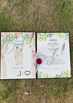 Load image into Gallery viewer, The Customized Red Nikkah Booklet With Qubool Hai Pen | DEL-036
