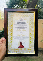Load image into Gallery viewer, The Nikkah Certificate With Brown Frame &amp; Attractive Design | NC-179
