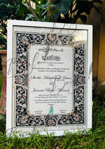 Load image into Gallery viewer, Nikah Certificate With Stylish Black Border Line 
