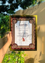 Load image into Gallery viewer, The Nikah Certificate Attractive Dark Maroon &amp; Golden Design | NC-152
