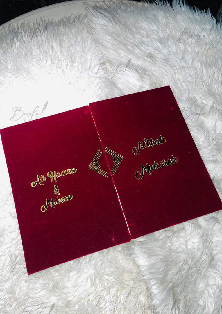 The Premium Three Side Nikkah Booklet With Attractive Design | NB-023