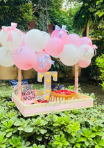 Load image into Gallery viewer, Balloon Celebration Tray with Cake &amp; Snacks  | CBT-003
