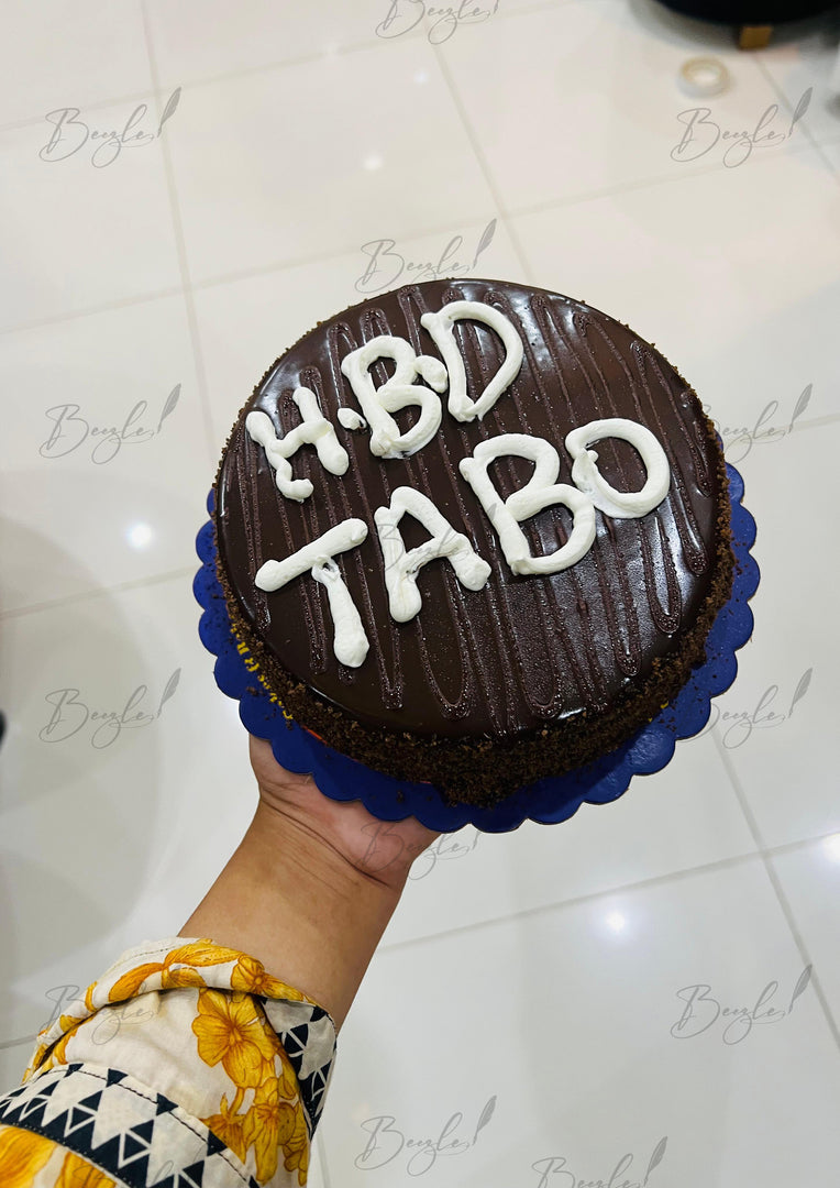Rich Chocolate Cake with Custom Name | GC-065