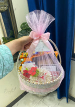 Load image into Gallery viewer, Blush Pink Net-Wrapped Treats Basket | GB-120
